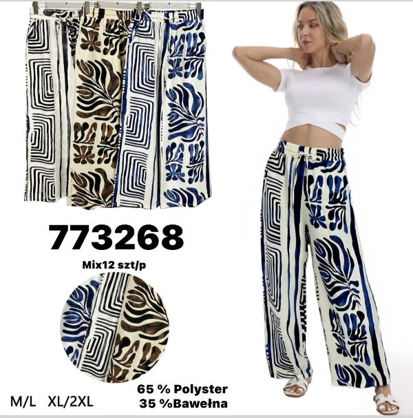 Spodnie damskie Roz M/L-XL-2XL, Mix Kolor Paczka 12 szt